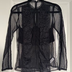 Black Express lace blouse